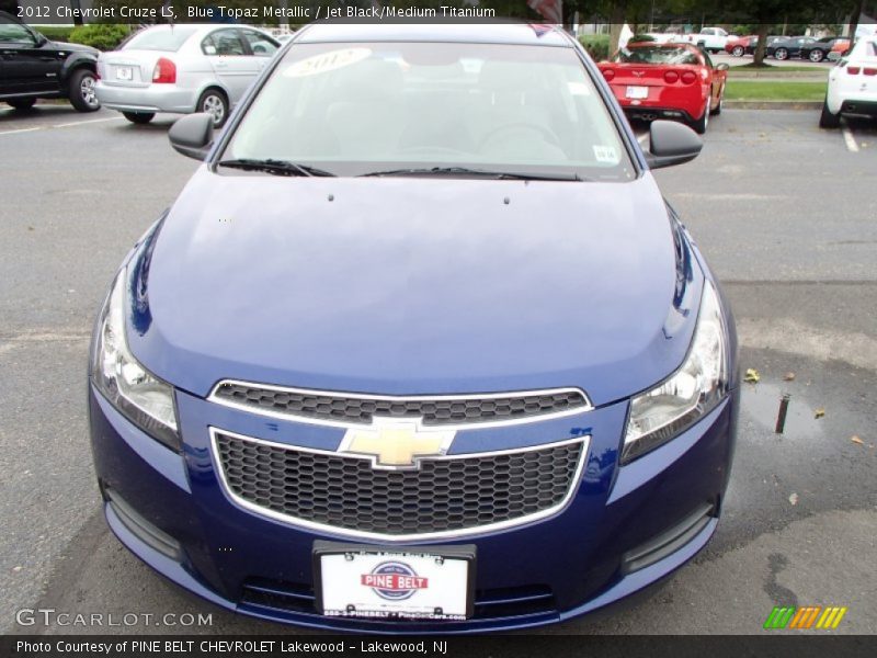 Blue Topaz Metallic / Jet Black/Medium Titanium 2012 Chevrolet Cruze LS