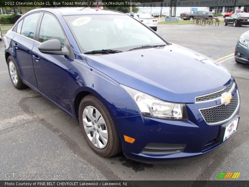 Blue Topaz Metallic / Jet Black/Medium Titanium 2012 Chevrolet Cruze LS