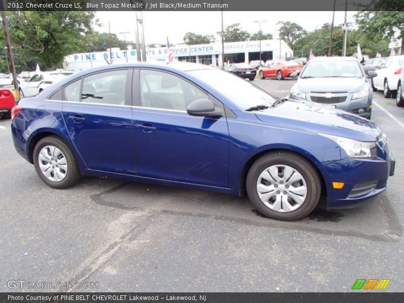 Blue Topaz Metallic / Jet Black/Medium Titanium 2012 Chevrolet Cruze LS