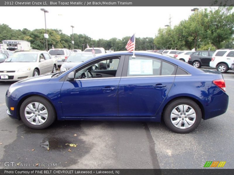 Blue Topaz Metallic / Jet Black/Medium Titanium 2012 Chevrolet Cruze LS
