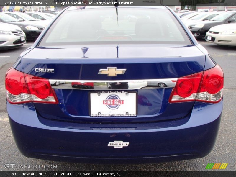 Blue Topaz Metallic / Jet Black/Medium Titanium 2012 Chevrolet Cruze LS
