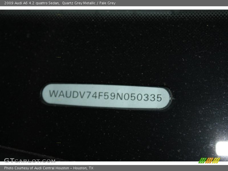 Quartz Grey Metallic / Pale Grey 2009 Audi A6 4.2 quattro Sedan