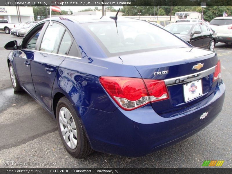 Blue Topaz Metallic / Jet Black/Medium Titanium 2012 Chevrolet Cruze LS