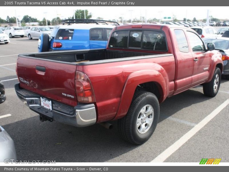 Impulse Red Pearl / Graphite Gray 2005 Toyota Tacoma V6 Access Cab 4x4