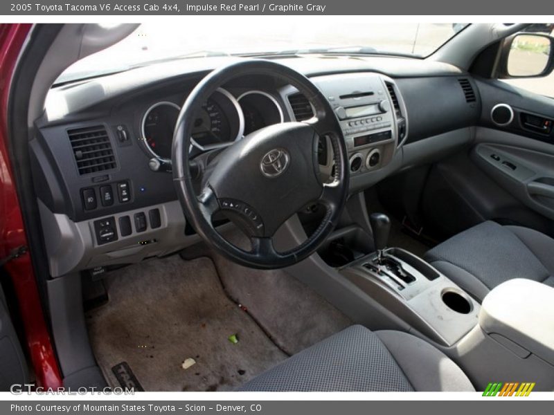 Impulse Red Pearl / Graphite Gray 2005 Toyota Tacoma V6 Access Cab 4x4