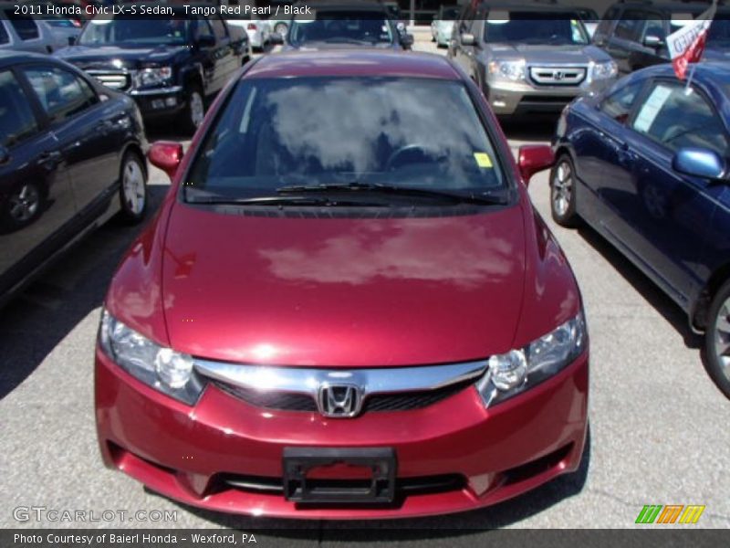 Tango Red Pearl / Black 2011 Honda Civic LX-S Sedan