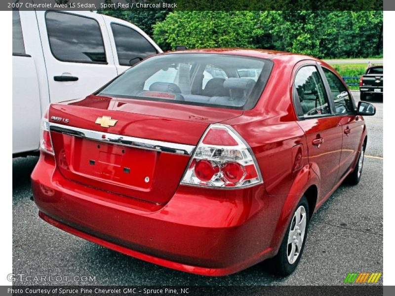 Sport Red / Charcoal Black 2007 Chevrolet Aveo LS Sedan