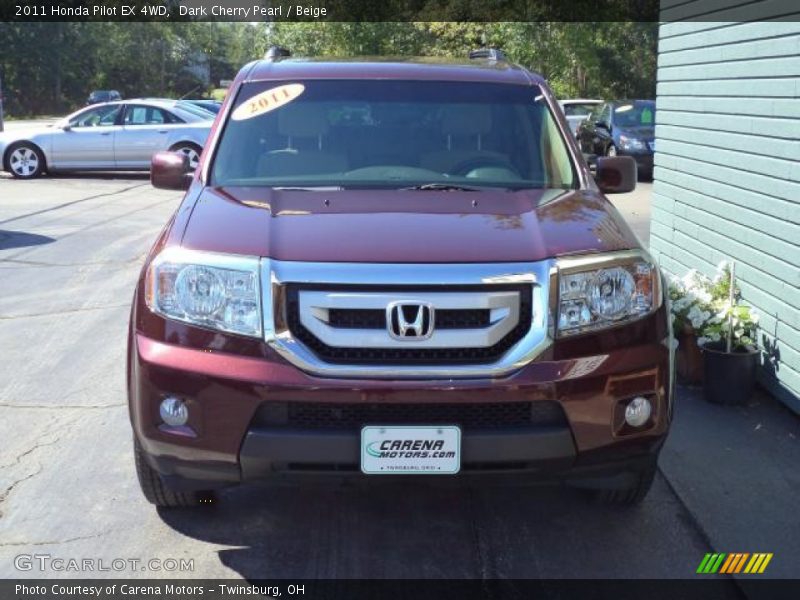 Dark Cherry Pearl / Beige 2011 Honda Pilot EX 4WD