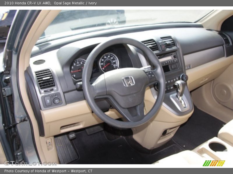 Opal Sage Metallic / Ivory 2010 Honda CR-V LX AWD