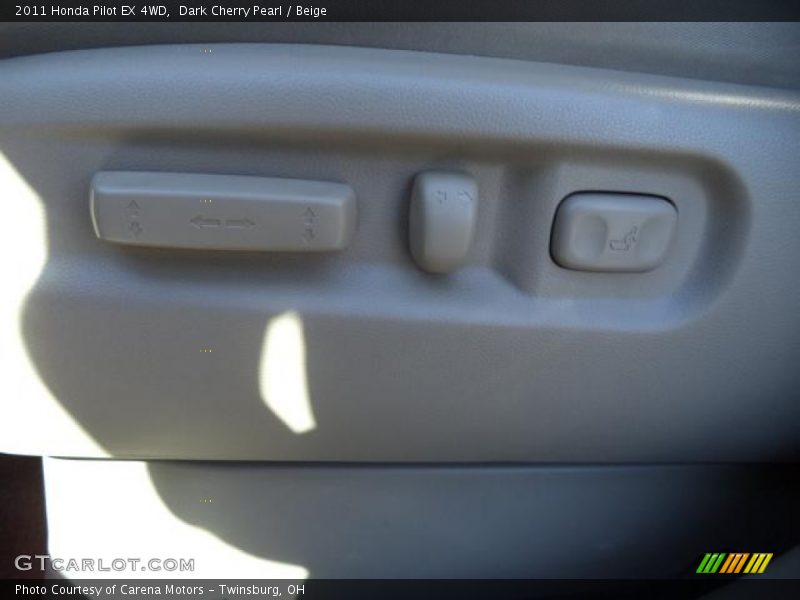 Dark Cherry Pearl / Beige 2011 Honda Pilot EX 4WD