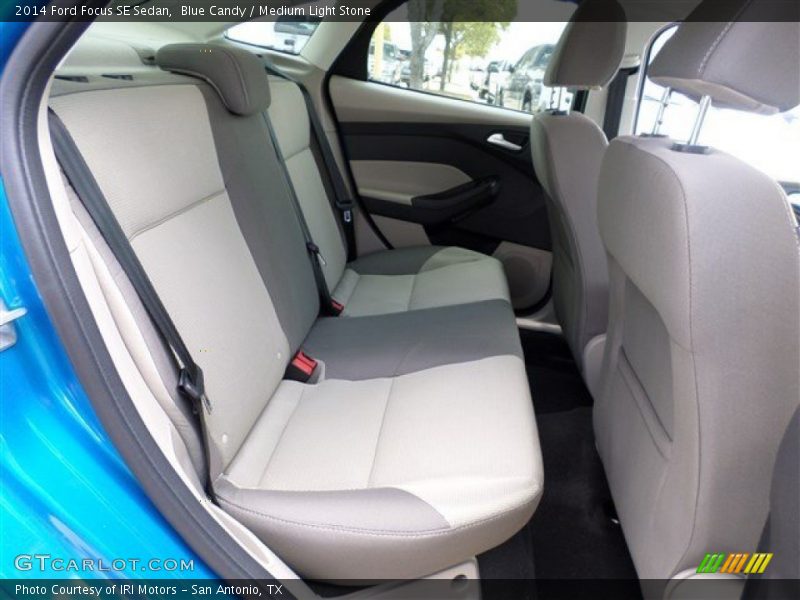 Blue Candy / Medium Light Stone 2014 Ford Focus SE Sedan