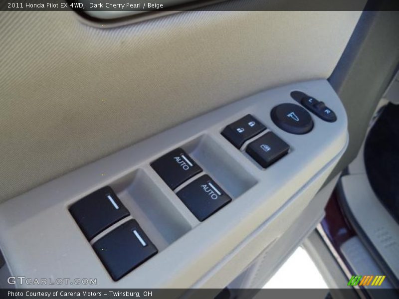 Dark Cherry Pearl / Beige 2011 Honda Pilot EX 4WD