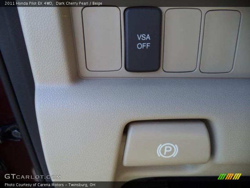 Dark Cherry Pearl / Beige 2011 Honda Pilot EX 4WD