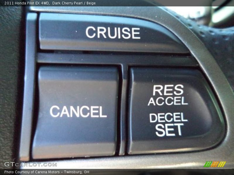 Dark Cherry Pearl / Beige 2011 Honda Pilot EX 4WD