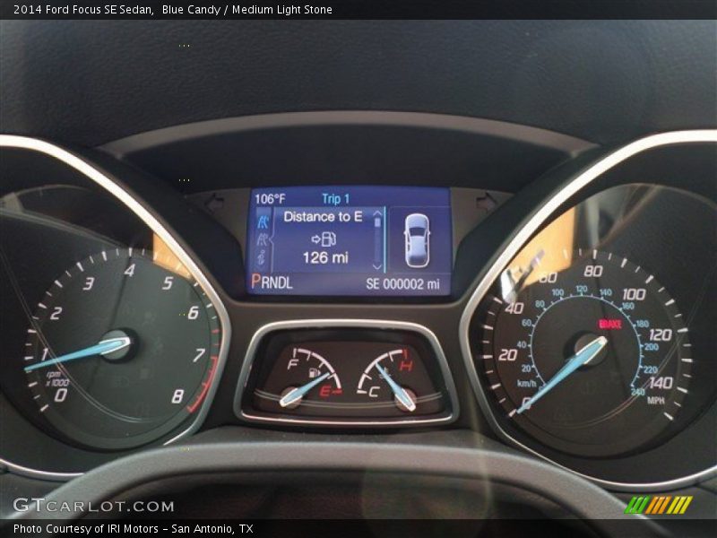 Blue Candy / Medium Light Stone 2014 Ford Focus SE Sedan