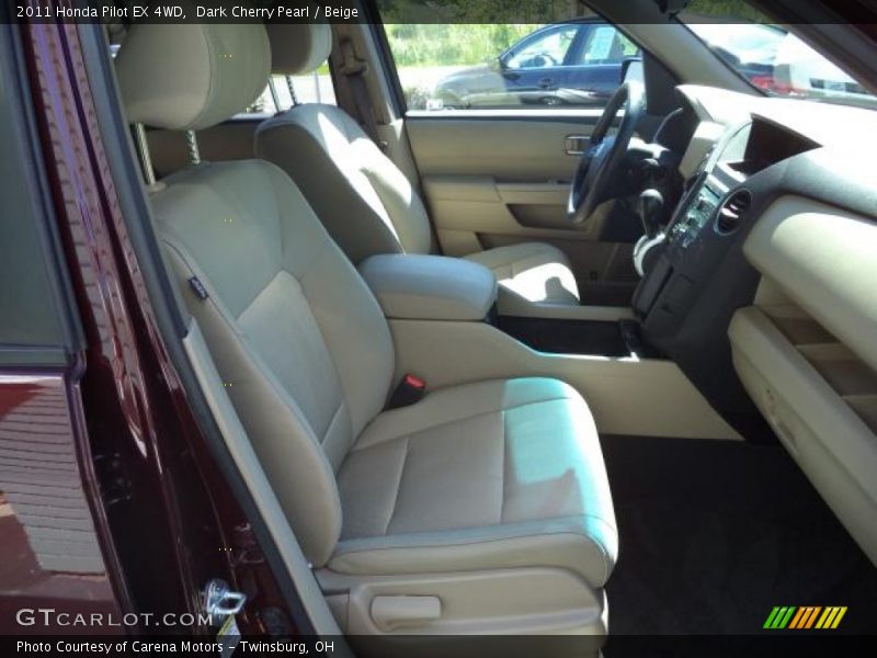 Dark Cherry Pearl / Beige 2011 Honda Pilot EX 4WD