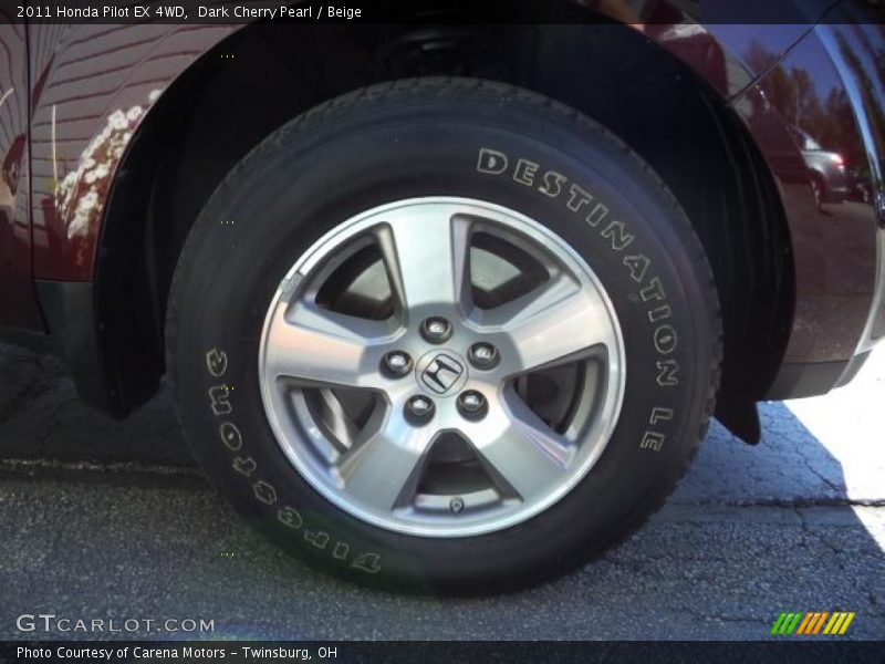 Dark Cherry Pearl / Beige 2011 Honda Pilot EX 4WD