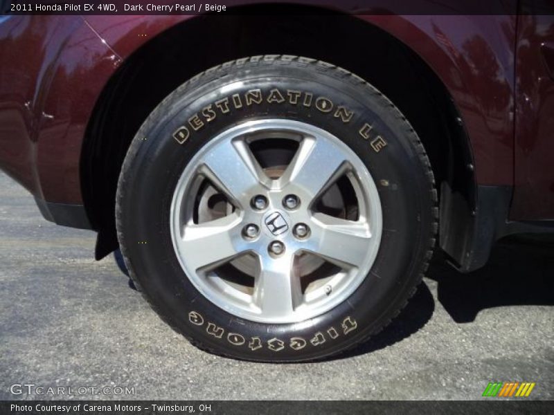 Dark Cherry Pearl / Beige 2011 Honda Pilot EX 4WD