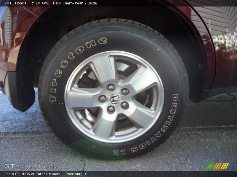 Dark Cherry Pearl / Beige 2011 Honda Pilot EX 4WD