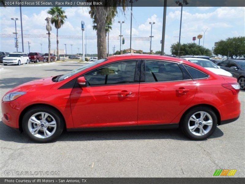 Race Red / Charcoal Black 2014 Ford Focus SE Sedan