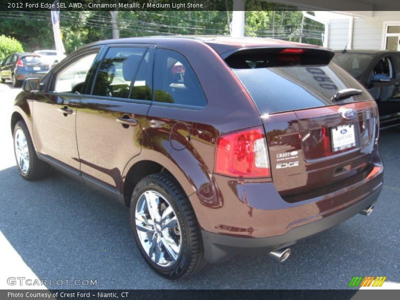 Cinnamon Metallic / Medium Light Stone 2012 Ford Edge SEL AWD