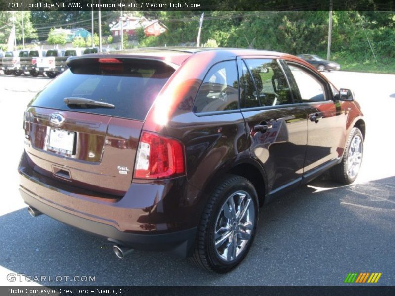 Cinnamon Metallic / Medium Light Stone 2012 Ford Edge SEL AWD