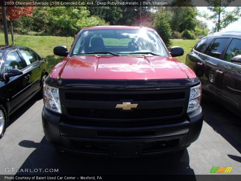 Deep Ruby Red Metallic / Dark Titanium 2009 Chevrolet Silverado 1500 Extended Cab 4x4