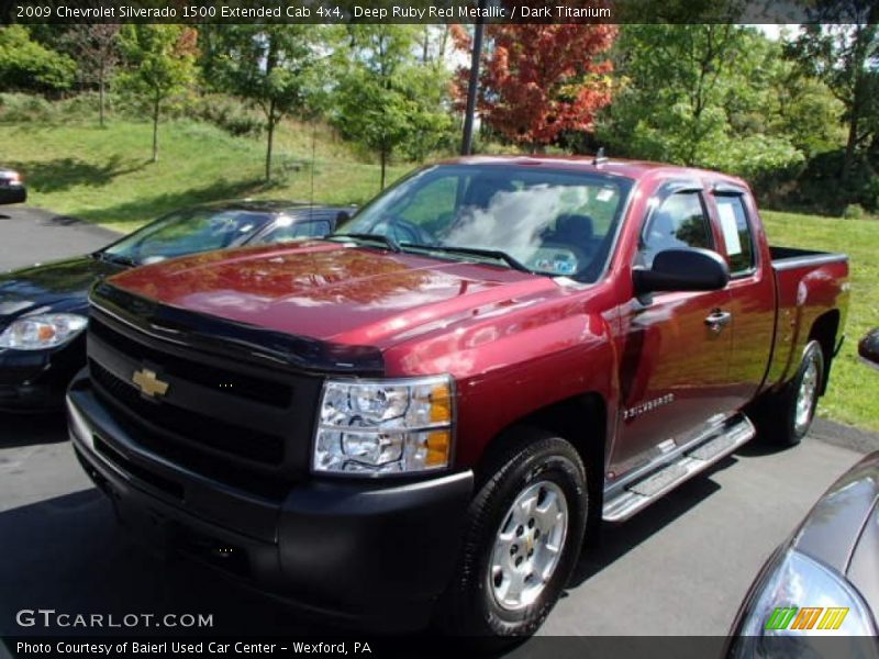 Deep Ruby Red Metallic / Dark Titanium 2009 Chevrolet Silverado 1500 Extended Cab 4x4