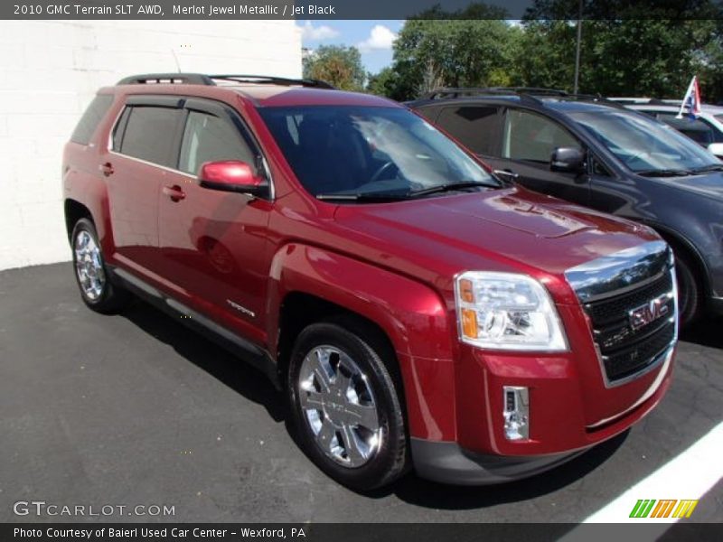 Merlot Jewel Metallic / Jet Black 2010 GMC Terrain SLT AWD