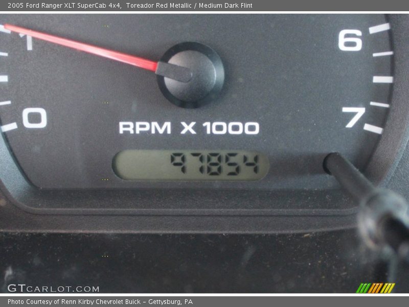 Toreador Red Metallic / Medium Dark Flint 2005 Ford Ranger XLT SuperCab 4x4