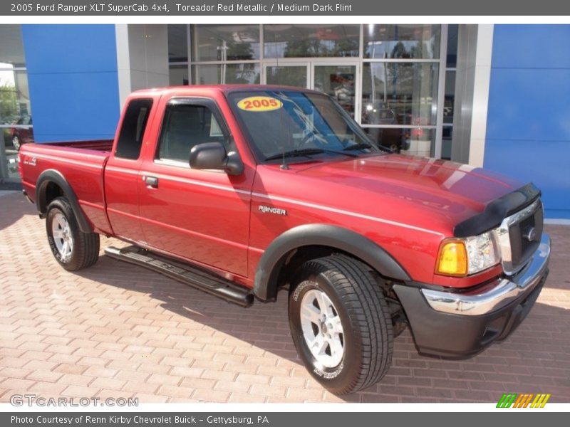 Toreador Red Metallic / Medium Dark Flint 2005 Ford Ranger XLT SuperCab 4x4