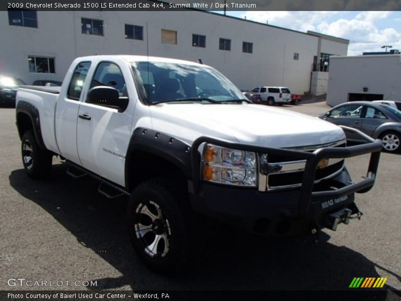 Summit White / Dark Titanium 2009 Chevrolet Silverado 1500 LS Extended Cab 4x4