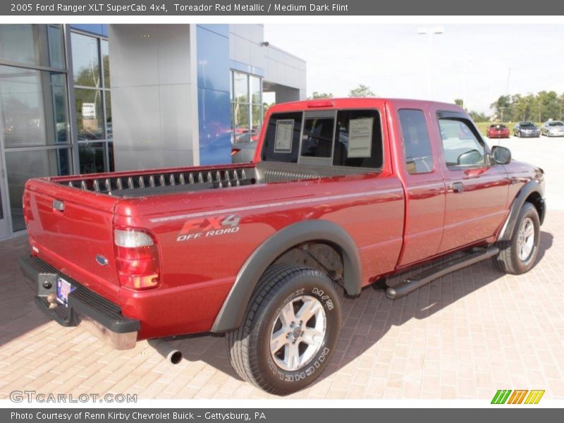 Toreador Red Metallic / Medium Dark Flint 2005 Ford Ranger XLT SuperCab 4x4