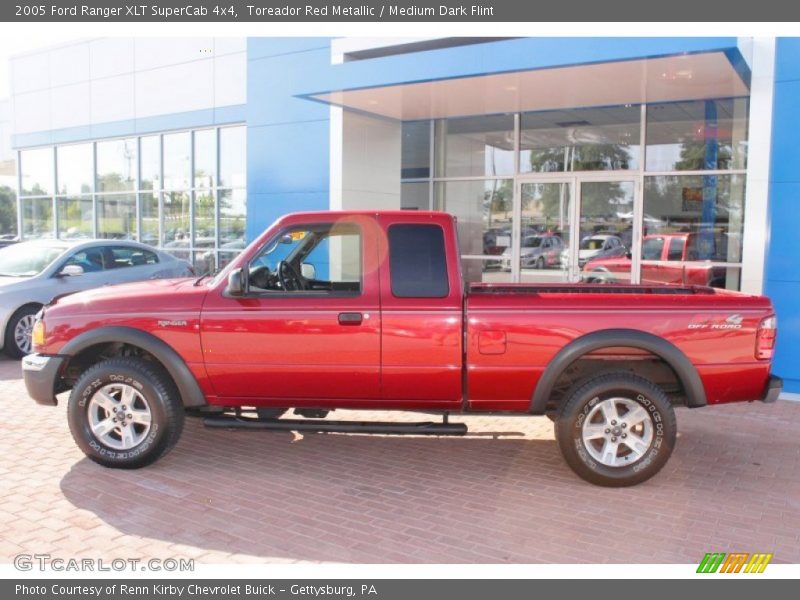 Toreador Red Metallic / Medium Dark Flint 2005 Ford Ranger XLT SuperCab 4x4
