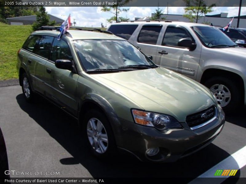 Willow Green Opal / Taupe 2005 Subaru Outback 2.5i Wagon