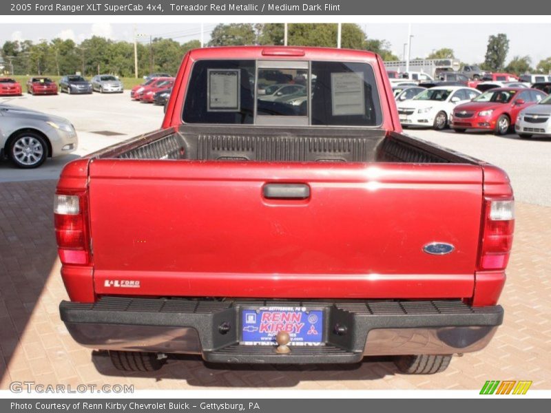 Toreador Red Metallic / Medium Dark Flint 2005 Ford Ranger XLT SuperCab 4x4
