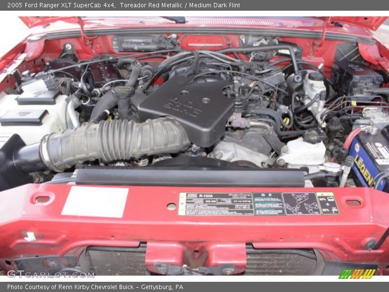 Toreador Red Metallic / Medium Dark Flint 2005 Ford Ranger XLT SuperCab 4x4