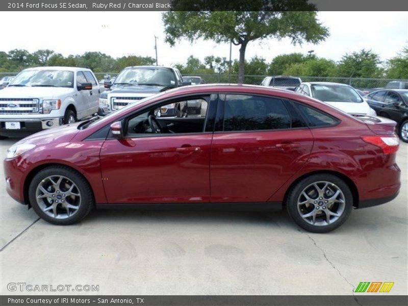 Ruby Red / Charcoal Black 2014 Ford Focus SE Sedan