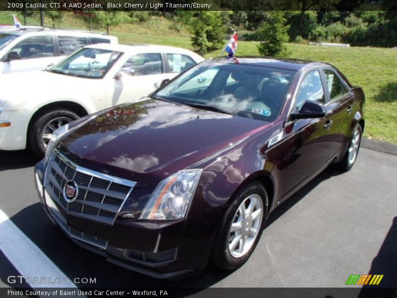 Black Cherry / Light Titanium/Ebony 2009 Cadillac CTS 4 AWD Sedan