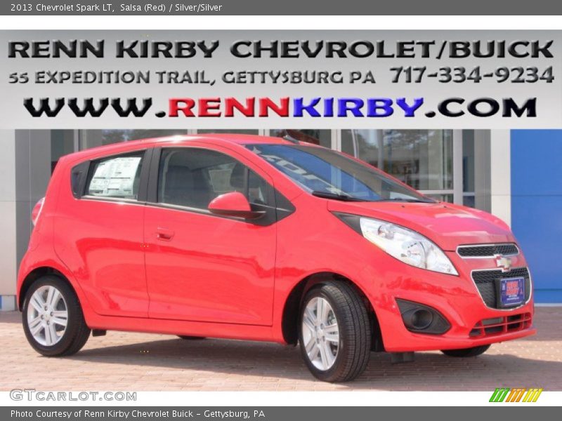 Salsa (Red) / Silver/Silver 2013 Chevrolet Spark LT