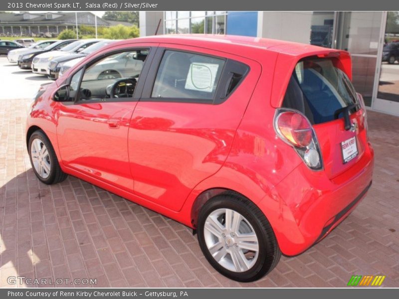 Salsa (Red) / Silver/Silver 2013 Chevrolet Spark LT