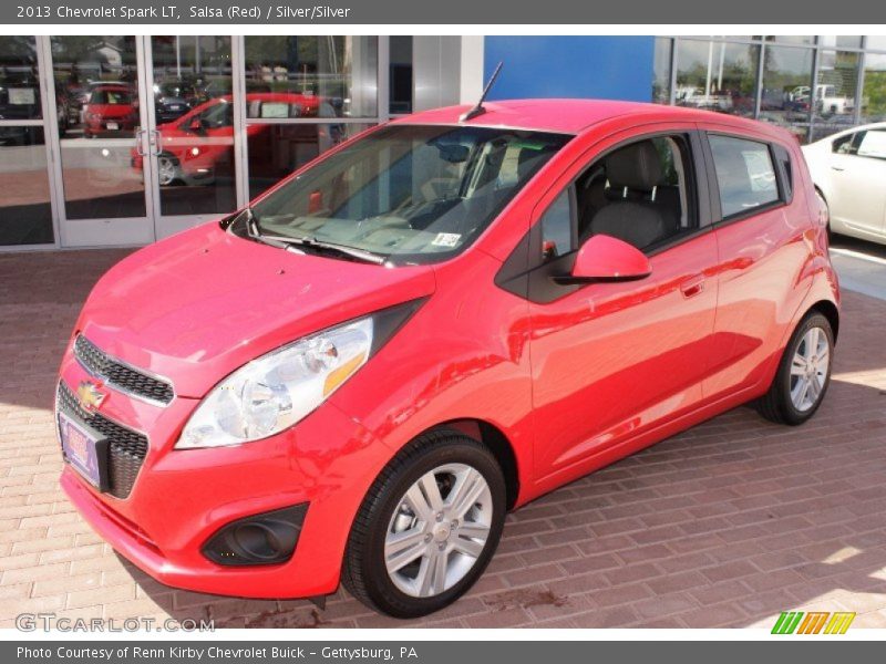 Salsa (Red) / Silver/Silver 2013 Chevrolet Spark LT