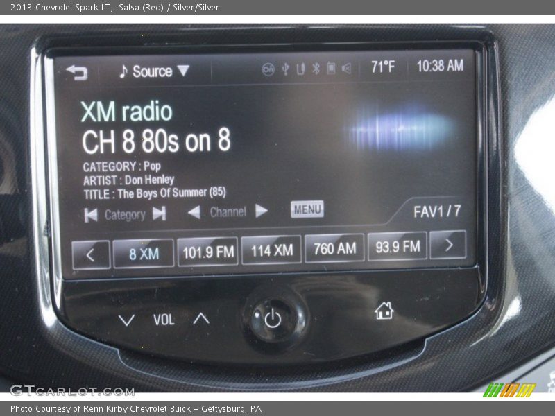 Salsa (Red) / Silver/Silver 2013 Chevrolet Spark LT