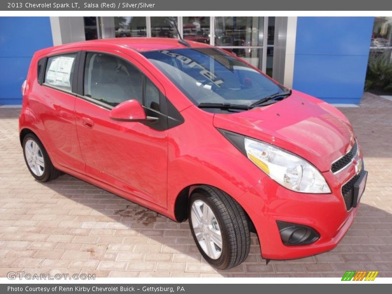 Salsa (Red) / Silver/Silver 2013 Chevrolet Spark LT
