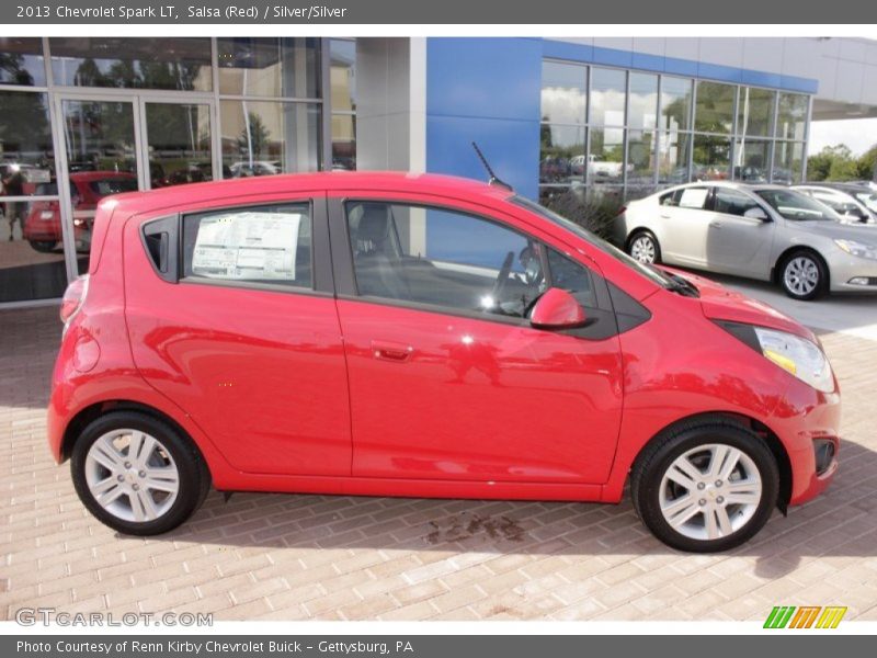 Salsa (Red) / Silver/Silver 2013 Chevrolet Spark LT