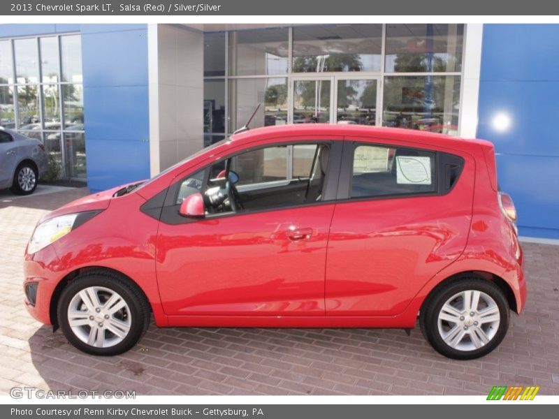 Salsa (Red) / Silver/Silver 2013 Chevrolet Spark LT
