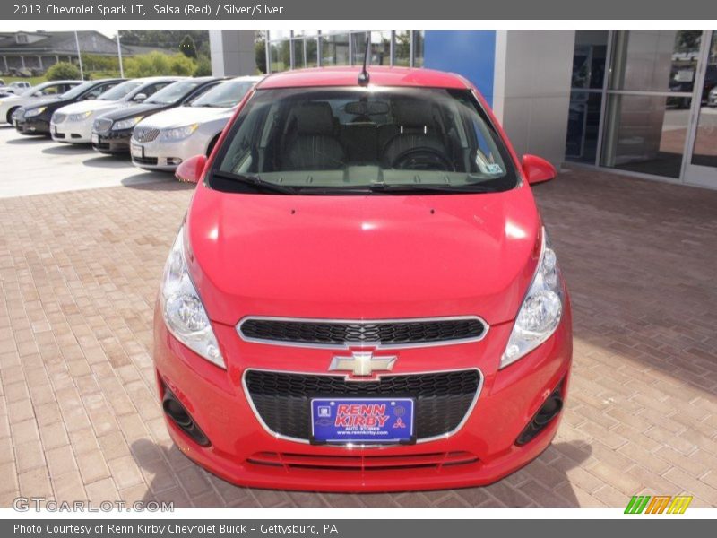 Salsa (Red) / Silver/Silver 2013 Chevrolet Spark LT