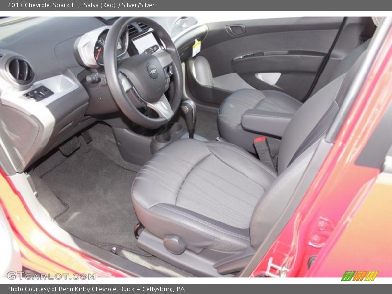 Salsa (Red) / Silver/Silver 2013 Chevrolet Spark LT