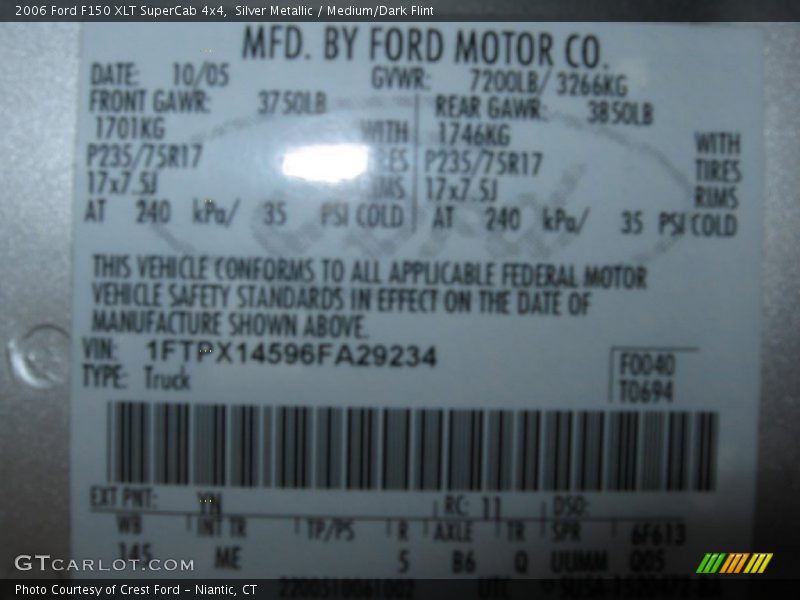 Silver Metallic / Medium/Dark Flint 2006 Ford F150 XLT SuperCab 4x4