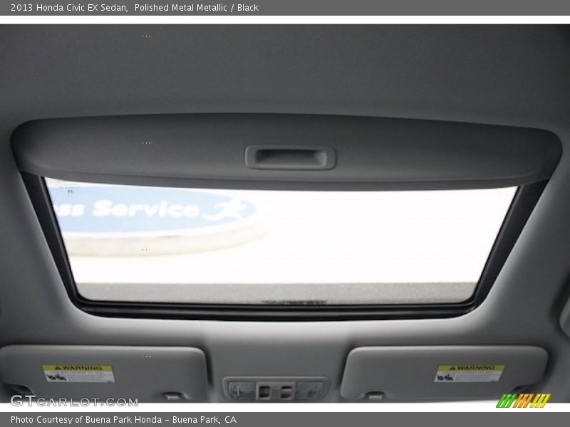 Polished Metal Metallic / Black 2013 Honda Civic EX Sedan